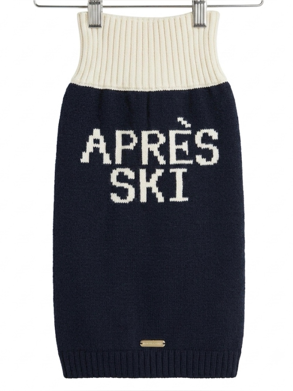 Max Bone Cozy Knit Black & Cream Apres Ski Winter Dog Sweater Pullover Sz XL